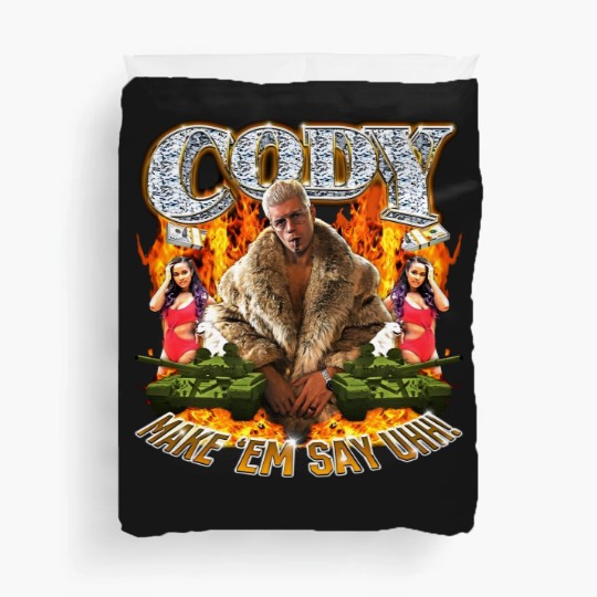 Discover Cody Rhodes Make 'Em Say Uhh Duvet Covers Cotton Men's Duvet Covers