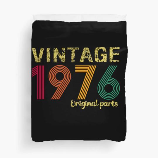 Discover 1976 Original Parts Duvet Covers, 47th Birthday Duvet Covers, Retro 1976