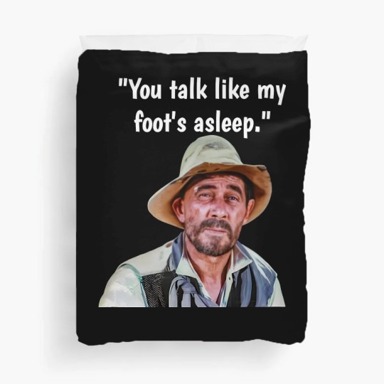 Discover Vintage TV Westerns Festus Gunsmoke "You Talk Like My Foot's Asleep"  Duvet Covers Duvet Covers