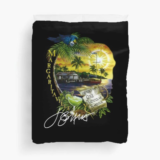 Discover Jimmy Buffett 1983 One Particular Harbor Signature Duvet Covers