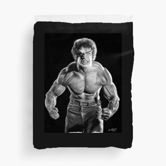 Discover Incredible Hulk watercolour painting Duvet Covers