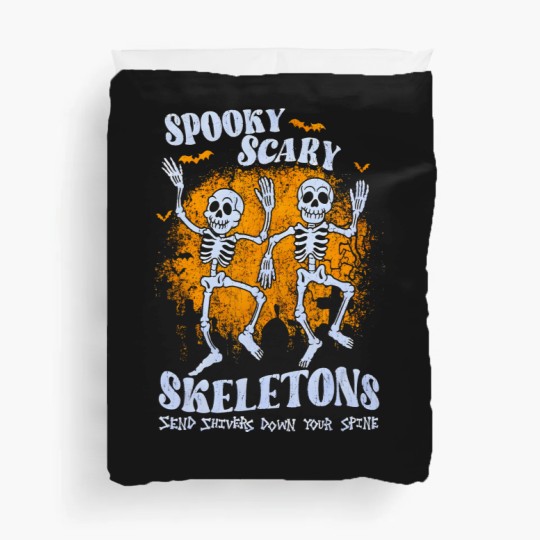Discover spooky scary skeletons send shivers down your spine Duvet Covers