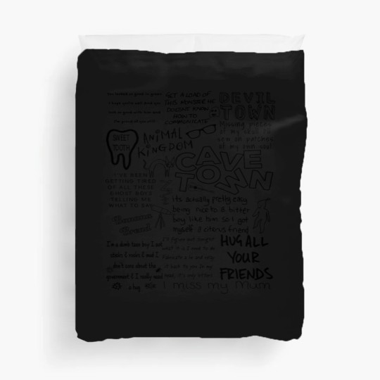 Discover Cavetown Doodle Unisex Heavy Cotton Duvet Covers