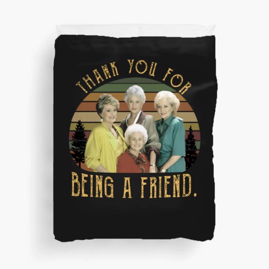Discover The Stay Golden Thank You For Being A Friend 80s Vintage Sunset Duvet Covers