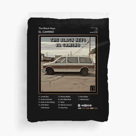 Discover 68 The Black Keys - El Camino Tracklist Album Duvet Covers Duvet Covers