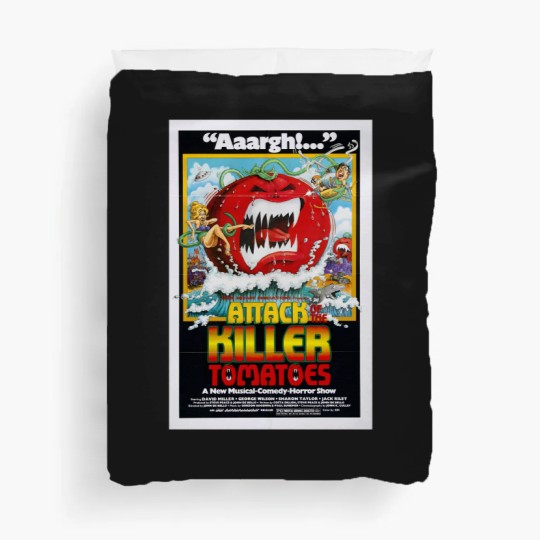 Discover Attack of the Killer Tomatoes 1978 Movie Poster Duvet Covers