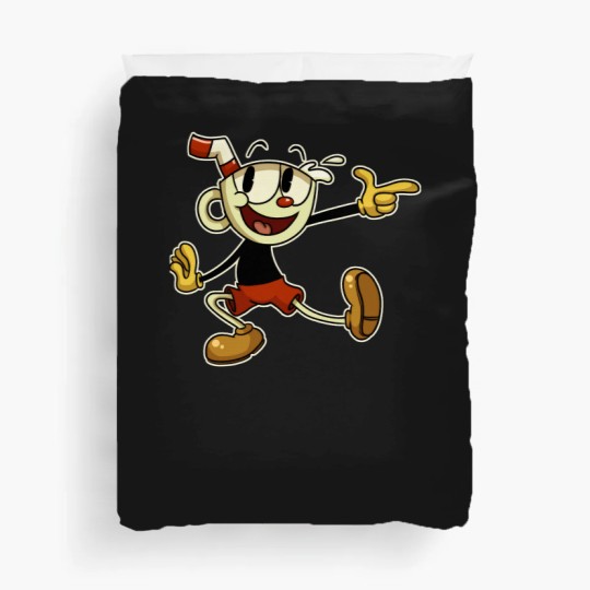 Discover Cuphead , cuphead, cuphead and mugman, cuphead game, cagney carnation, cuphead cagney carnati Essent Duvet Covers