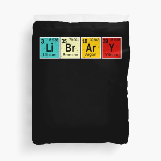 Discover Library Periodic Table Library Reading Book Worms Duvet Covers