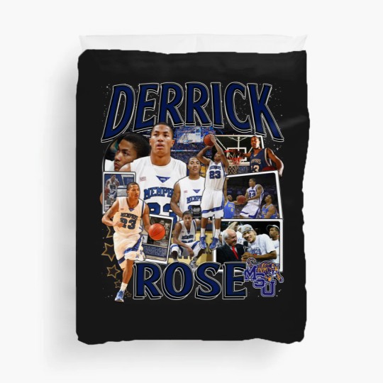 Discover Derrick Rose Duvet Covers - Derrick Rose - Retro American Basketball Duvet Covers