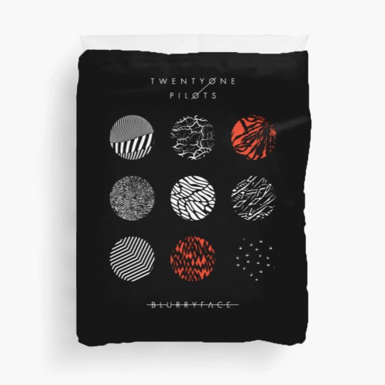 Discover Pilotss band blurryface album logo Duvet Covers