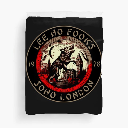 Discover Lee Ho Fooks - Soho London - 1978 - Warren Zevon - Werewolves of London - Block Print Duvet Covers
