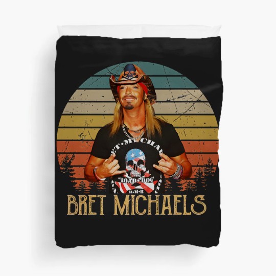 Discover New Popular Bret Michaels Vintage Gift For Fans Duvet Covers