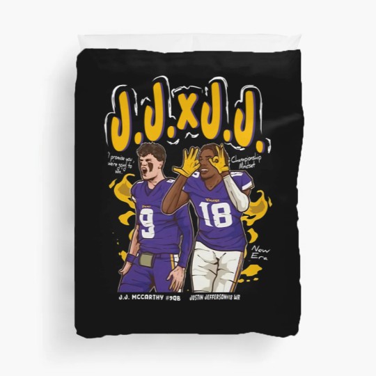 Discover Heavyweight Justin Jefferson x J.J. McCarthy "Championship Mindset" Crewneck Duvet Covers