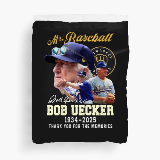 Discover Bob Uecker Mr. Baseball 1934-2025 Thank You - Bob Uecker Mr Baseball 1934 2025 - Duvet Covers