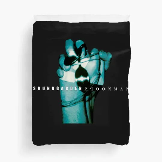 Discover Spoonman Soundgarden Chris Cornell Rock Single Band Black Duvet Covers
