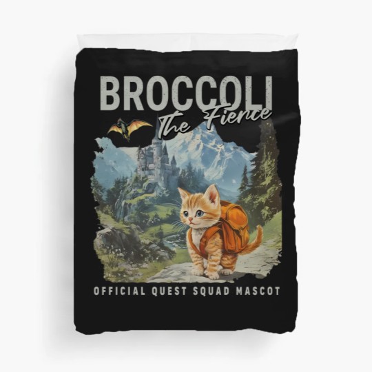 Discover Broccoli the Fierce Duvet Covers, Sworn Protector of the Quest Squad Duvet Covers, Fourth Wing Inspired