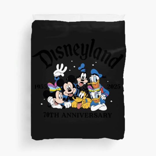 Discover Disneyyland 70th Anniversary Duvet Covers, Castle Platinum Celebration 1955-2025 Duvet Covers