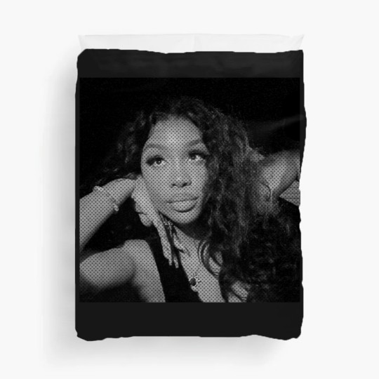 Discover Graphic "S-Z-A" Black n White RnB Printed Duvet Covers