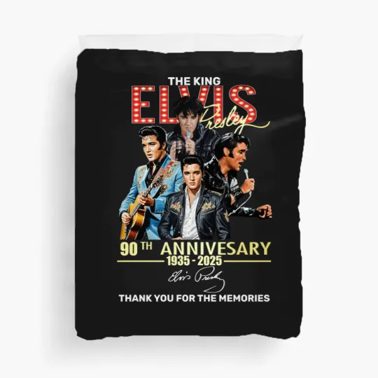 Discover Elvis Presley tour 2025, Elvis 90th Anniversary Duvet Covers 2D