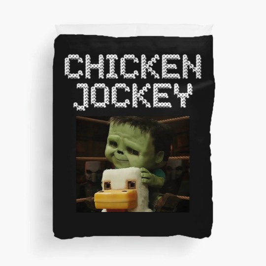 Discover chicken jockey minecraft - Chicken Jockey Minecraft 2025 - Duvet Covers