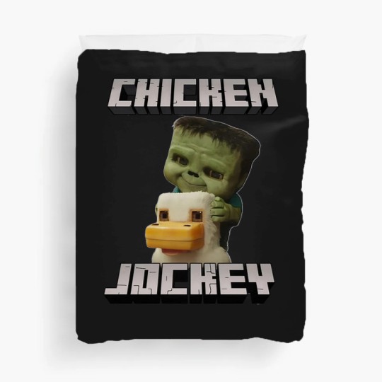 Discover Chicken Jockey Minecraft Movie Duvet Covers, Minecraft Movie Duvet Covers