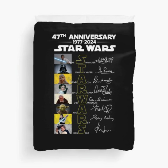 Discover StarWars Duvet Covers, StarWars Signatures Duvet Covers, StarWars 47th Anniversary Duvet Covers