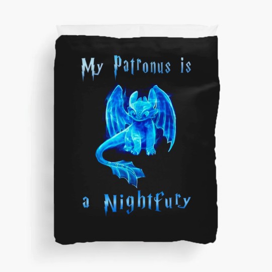 Discover Toothless Duvet Covers, My Patronus Is A Night Fury Duvet Covers, Gift For Fan