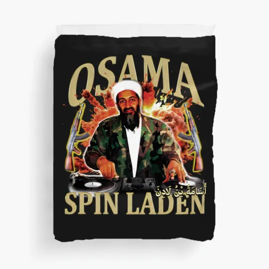 Discover Osama Spin Laden 90s style vintage raptee Duvet Covers