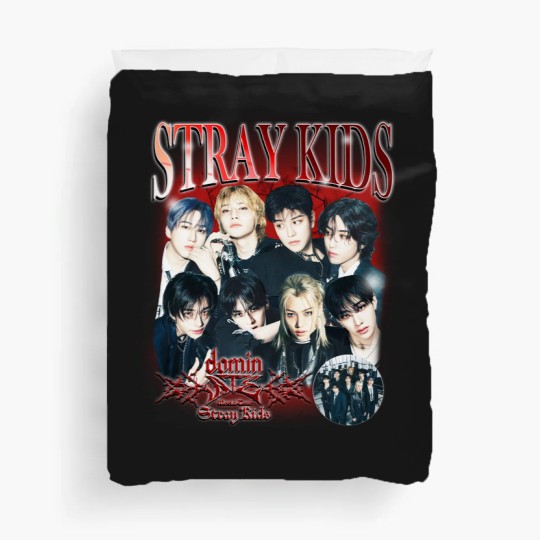 Discover Stray Kids dominATE World Tour US 2025 Graphic Duvet Covers, Stray Kids Hop Album Duvet Covers
