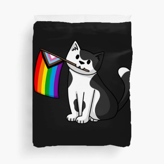 Discover Progress Pride  Pride Cat Duvet Covers