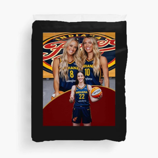 Discover Lexie Hull & Sophie Cunningham Indiana Fever Vintage Trio Duvet Covers – Step Sisters Duvet Covers