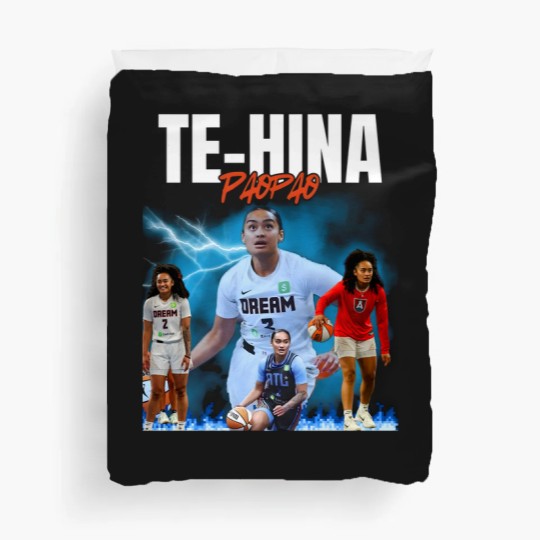 Discover Te-Hina Paopao Graphic Basketball Duvet Covers, Unisex Sports Duvet Covers