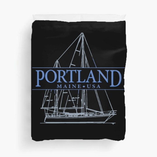 Discover Portland Maine Sailing Duvet Covers