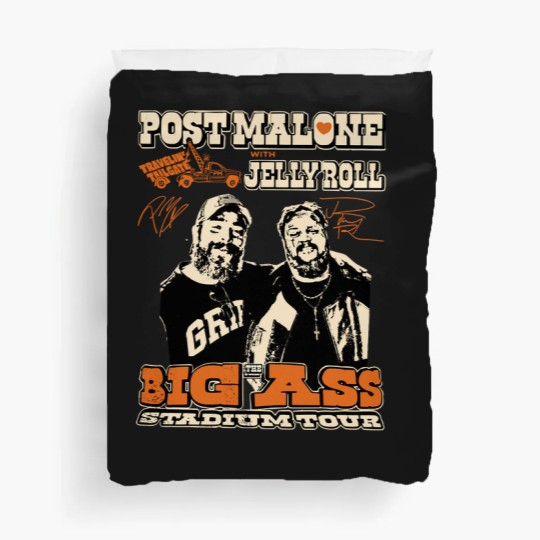 Discover Post Malone Jelly Roll Concert Tour Duvet Covers Posty Beautifully Broken Rapper