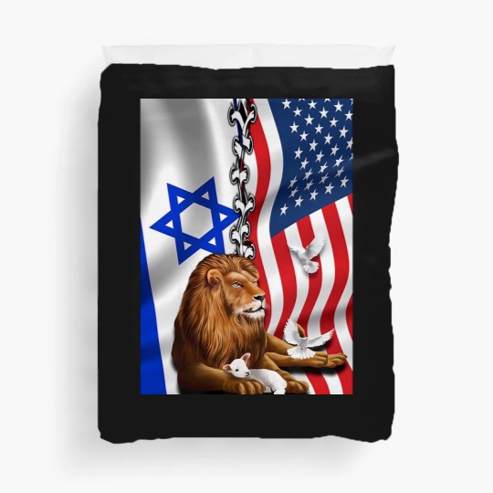 Discover American Israel Israeli Flag, Lion Of Judah American Israeli Flag Duvet Covers