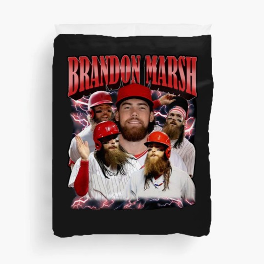 Discover Bran!don Marsh Duvet Covers, Brandon Baseball Player Marsh Duvet Covers