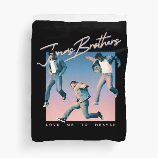 Discover Jonas Brothers Love Me To Heaven Single Cover Retro Duvet Covers