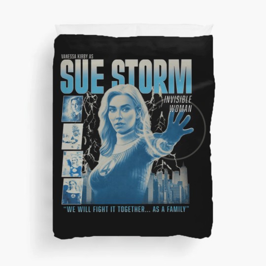 Discover Vintage Sue Storm File Invisible Woman Duvet Covers, Fantastic Four First Steps Duvet Covers