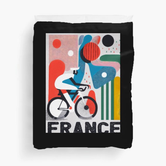Discover France Bicycle Tour.png Duvet Covers