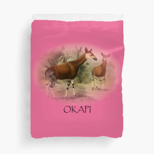 Discover Okapi Mom And Baby Zebra Giraffe Wild Forest Lover Duvet Covers
