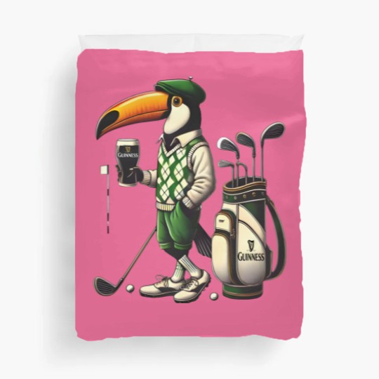 Discover Guinness Golf Irish ToucanBru Unisex Heavy Cotton Duvet Covers