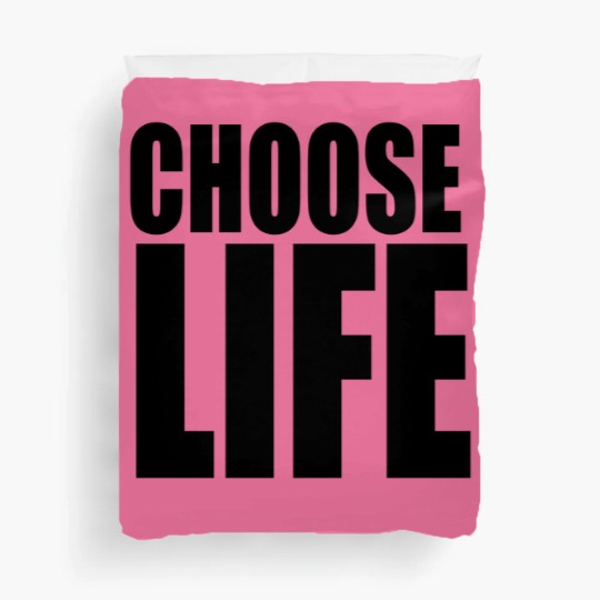 Discover George Michael Choose Life Duvet Covers, 80s Slogan Duvet Covers, Celebrity Retro Vintage Duvet Covers