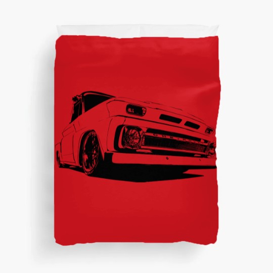 Discover 1965 Chevy C-10 Pickup - stylized monochrome - C 10 - Duvet Covers