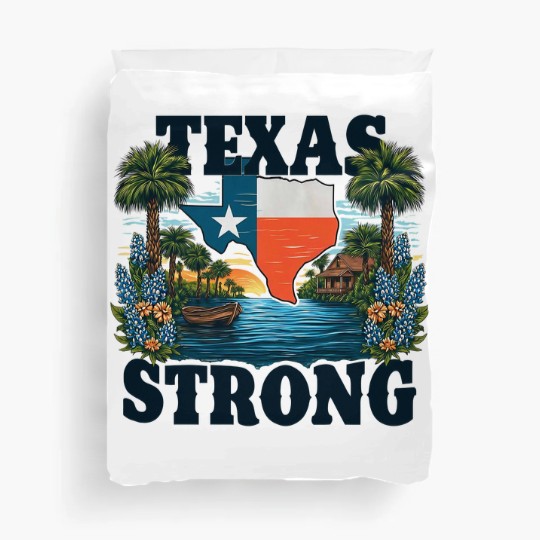 Discover Texas Strong Hill Country 2025 Flood Duvet Covers, Kerr County Pride Duvet Covers