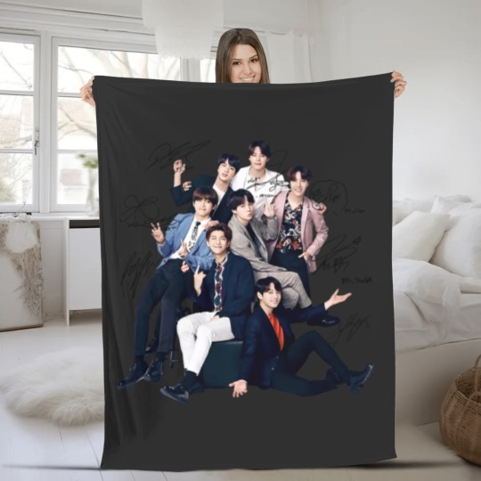 Discover Bts Fleece Blankets, Bts Sign Fleece Blankets, BTS Group Fleece Blankets