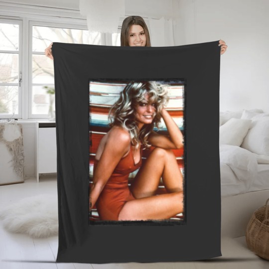 Discover 70s Farrah hot - Farrah Fawcett - Fleece Blankets