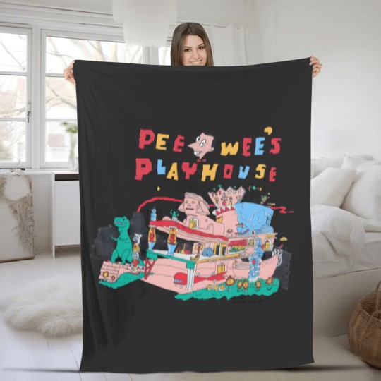 Discover Funny Vintage Pee Wee's Playhouse Fleece Blankets, Vintage 90s Pee Wee Herman Fleece Blankets