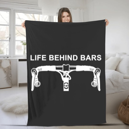 Discover LIFE BEHIND BARS Fleece Blankets Funny Cycling Biking Fleece Blankets