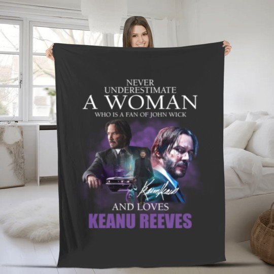 Discover Keanu Reeves Fleece Blankets, John Wick, Keanu Reeves Fleece Blankets