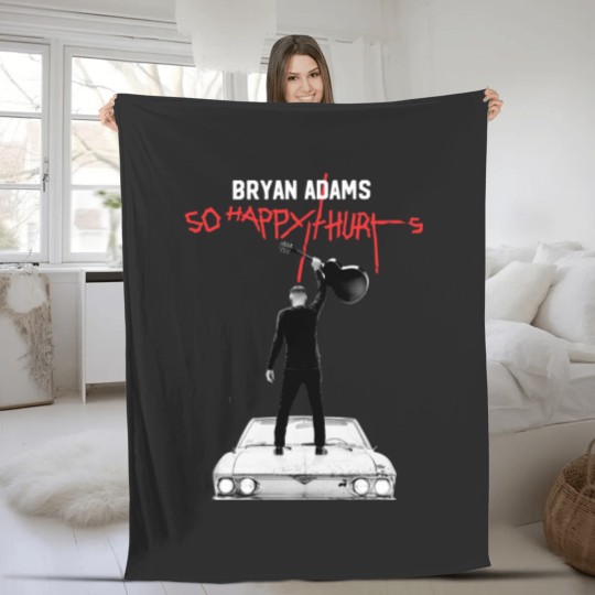 Discover Color Bryan Adams Tour 2023 Fleece Blankets, So Happy Hurts Tour, Vintage Bryan Adams Fleece Blankets